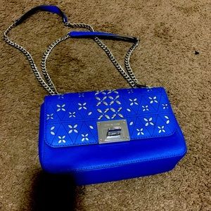 Michael Kors blue crossbody purse